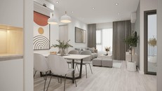 Căn hộ mẫu nhà ở xã hội do Hoà Bình Group phát triển.