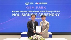 Đại diện lãnh đạo 2 bên ký kết, đặt nền móng cho quá trình hợp tác lâu dài giữa N.H.O và Kocham. 