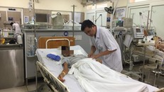 Bệnh nhân bị ong đốt điều trị tại Bệnh viện Bạch Mai.