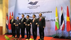 Bộ trưởng Ngoại giao các nước Campuchia, Lào, Myanamar, Thái Lan, Trung Quốc và Việt Nam dự Hội nghị. Ảnh: BNG.