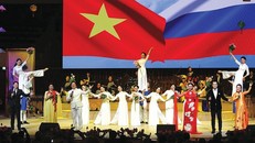 Một tiết mục biểu diễn trong khuôn khổ Ngày Văn hóa Việt Nam tại Nga. Ảnh:Baoquocte.vn.