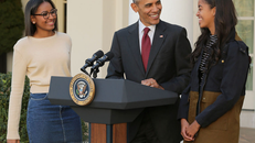 Tổng thống Mỹ Barack Obama và hai con gái. (Nguồn: Getty Images)