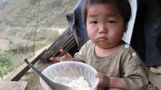 Bữa cơm ngày giáp hạt của trẻ em nghèo ở Cao Bằng. Ảnh: Sơn Thủy