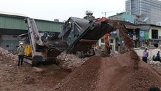 Hà Nội đưa vào vận hành thử dây chuyền nghiền phế thải xây dựng tại chỗ 