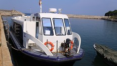 Tàu cao tốc ra huyện đảo Cồn Cỏ tạm dừng khai thác do không đảm bảo an toàn. Ảnh: Hoàng Táo