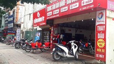 Cửa hàng sửa xe máy nơi xảy ra vụ nổ súng