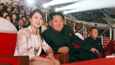 Vợ chồng ông Kim Jong-un 
