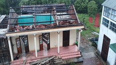 Bão số 10: Nhà tốc mái, tường sập, cột điện gãy đổ