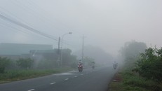 Sương mù bao phủ dày đặc ở Tây Ninh 