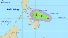 Vị trí và đường đi của áp thấp lúc 7h ngày 13/12