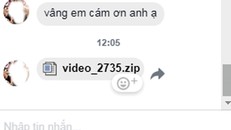 Một người bạn đã rất lâu không liên hệ "bỗng dưng" gửi file đính kèm .zip. (Ảnh: Vietnam+)