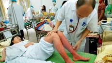 Điều trị cho bệnh nhân mắc sốt xuất huyết tại Hà Nội. (Ảnh: Dương Ngọc/TTXVN)