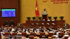 Quốc hội biểu quyết thông qua Luật An ninh mạng với tỷ lệ tán thành 86,86%. (Ảnh: Dương Giang/TTXVN)