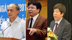 Các Thứ trưởng nghỉ hưu từ ngày 1/9/2018 gồm các ông: Vũ Văn Tám, Vương Duy Biên, Trần Quốc Khánh (tính từ trái sang phải)