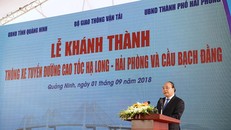 Thủ tướng cắt băng khánh thành cao tốc Hạ Long-Hải Phòng và cầu Bạch Đằng
