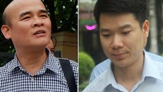 ng Nguyễn Huy Quang, đại diện Bộ Y tế (trái) và bị cáo Hoàng Công Lương (phải). Ảnh: TUYẾN PHAN