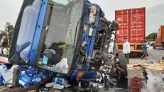 Xe tải đè chết người ở Hải Dương chạy 65 km/h, tài xế không say rượu