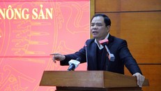 Bộ trưởng Nguyễn Xuân Cường phát biểu tại hội nghị. Ảnh: Văn Hưng.