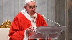 Đức Giáo hoàng Francis tại Nhà thờ Thánh Peter, Vatican ngày 5/4. (Ảnh: AFP)
