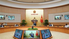 Thủ tướng Nguyễn Xuân Phúc chủ trì buổi làm việc với lãnh đạo TP Hà Nội. Ảnh: VGP.