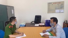 Tài xế Trịnh Xuân Hòa tại cơ quan công an.