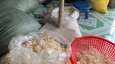Cơ sở 'chui' đang gia công tái chế khoảng 324.000 bao cao su đã qua sử dụng.