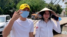 Vợ chồng Công Vinh - Thủy Tiên đã có mặt ở miền Trung để tiếp tục làm từ thiện