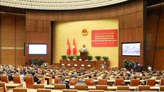 Hội nghị toàn quốc nghiên cứu, học tập, quán triệt Nghị quyết Hội nghị lần thứ sáu Ban Chấp hành Trung ương Đảng khoá XIII. Ảnh: TTXVN