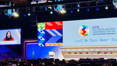 Thứ trưởng Ngoại giao Lê Thị Thu Hằng phát biểu tại phiên toàn thể hội nghị LDC lần thứ 5 ở Qatar