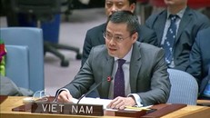 Đại sứ Đặng Hoàng Giang, Trưởng Phái đoàn thường trực Việt Nam tại Liên hợp quốc. (Ảnh: Thanh Tuấn/TTXVN)