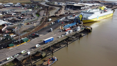 Bến phà Newhaven ở thị trấn Newhaven thuộc quận Lewes, hạt East Sussex. (Nguồn: PA)