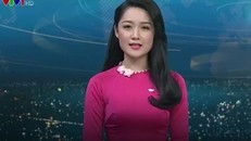 BTV Thu Hà trở lại bản tin Thời sự 19h trên VTV. Ảnh: Chụp màn hình.