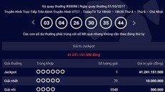 Kết quả kỳ quay thứ 96 của giải xổ số tự chọn.