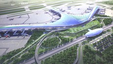  Phương án 7 với ý tưởng thiết kế nhà ga hành khách hình lá dừa nước.