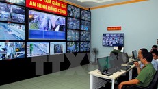 Trung tâm giám sát camera an ninh công cộng của Công an Quận 5, TP HCM..