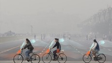 Dự án xe đạp lọc khí có thể cải thiện không khí ô nhiễm ở Trung Quốc. Ảnh: Motherboard.