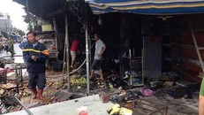 Hiện trường vụ cháy. Ảnh: Minh Anh.