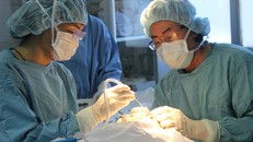 Bác sĩ phẫu thuật cho Tạ Yên Rẫy. Ảnh: Lê Phương.