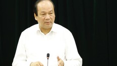 Bộ trưởng Mai Tiến Dũng tại cuộc làm việc với Tổng công ty đường sắt VN. Ảnh: HT