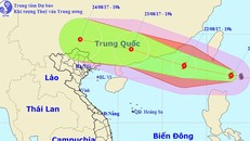 Hướng di chuyển của bão Hato tối 21/8. Ảnh: NCHMF.