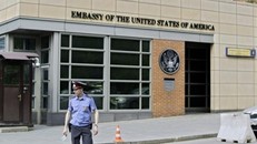 Đại sứ quán Mỹ tại Moscow, Nga. Ảnh: Press TV.