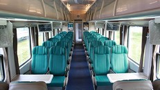 Thiết kế bên trong các toa tàu mới. Ảnh: Sai Gon Railways.