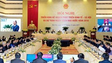Lãnh đạo Đảng, Nhà nước, Quốc hội dự Hội nghị trực tuyến Chính phủ với các địa phương. Ảnh Q.H.
