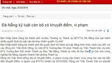  Đà Nẵng kỷ luật nhiều cán bộ chủ chốt