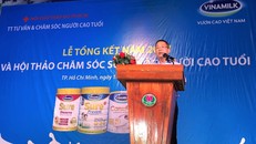 Ông Nguyễn Ngọc Thành - Giám đốc kinh doanh HCM của Vinamilk phát biểu tại hội thảo