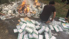 Số sữa sắp hết hạn sử dụng đang được tiêu hủy.