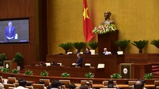  Bộ trưởng Bộ Công an Tô Lâm phát biểu tại phiên họp. - Ảnh: VGP/Nhật Bắc