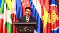 Phó Thủ tướng, Bộ trưởng Bộ Ngoại giao Phạm Bình Minh phát biểu tại hội thảo - Ảnh: VGP/Hải Minh