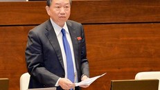 Bộ trưởng Bộ Công an Tô Lâm giải trình ý kiến ĐBQH về dự án luật Cảnh vệ. 