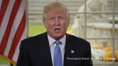 Trump nói về những hành động trong ngày đầu tiên làm tổng thống. Ảnh chụp màn hình.